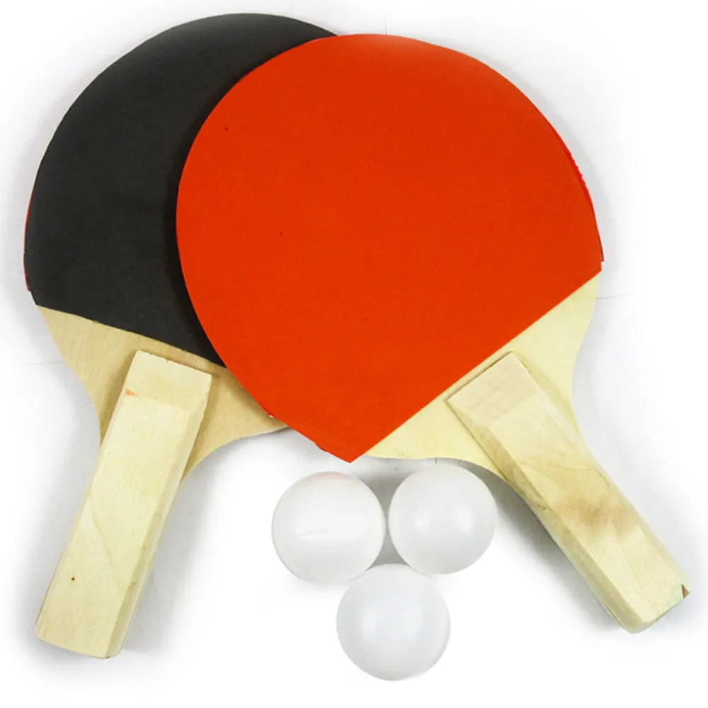 1 Pair Table Tennis Ping Pong Racket Paddle   3pcs Balls Racquet Set Tournament