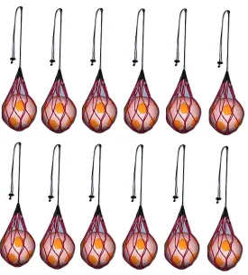 12 Rabbit Soccer Mini Balls Bungee Elastic Juggling Skill Training Net