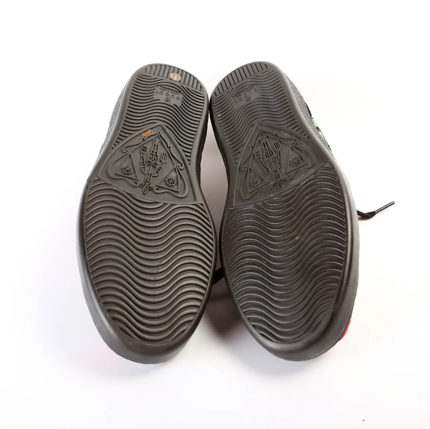 Ace Web Flower Embroidered Leather Sneaker Men's Size 5