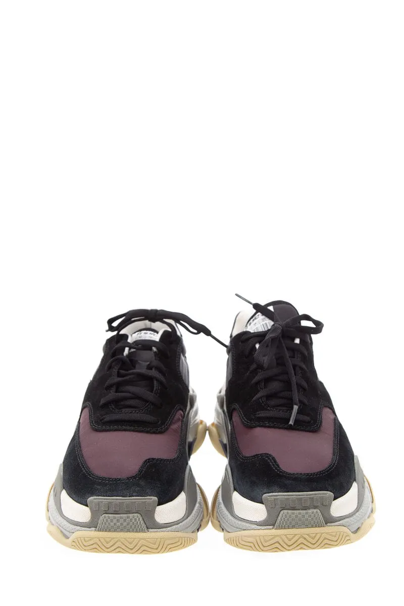 Balenciaga Black & Bordeaux Triple S Sneakers SZ 7 NWT