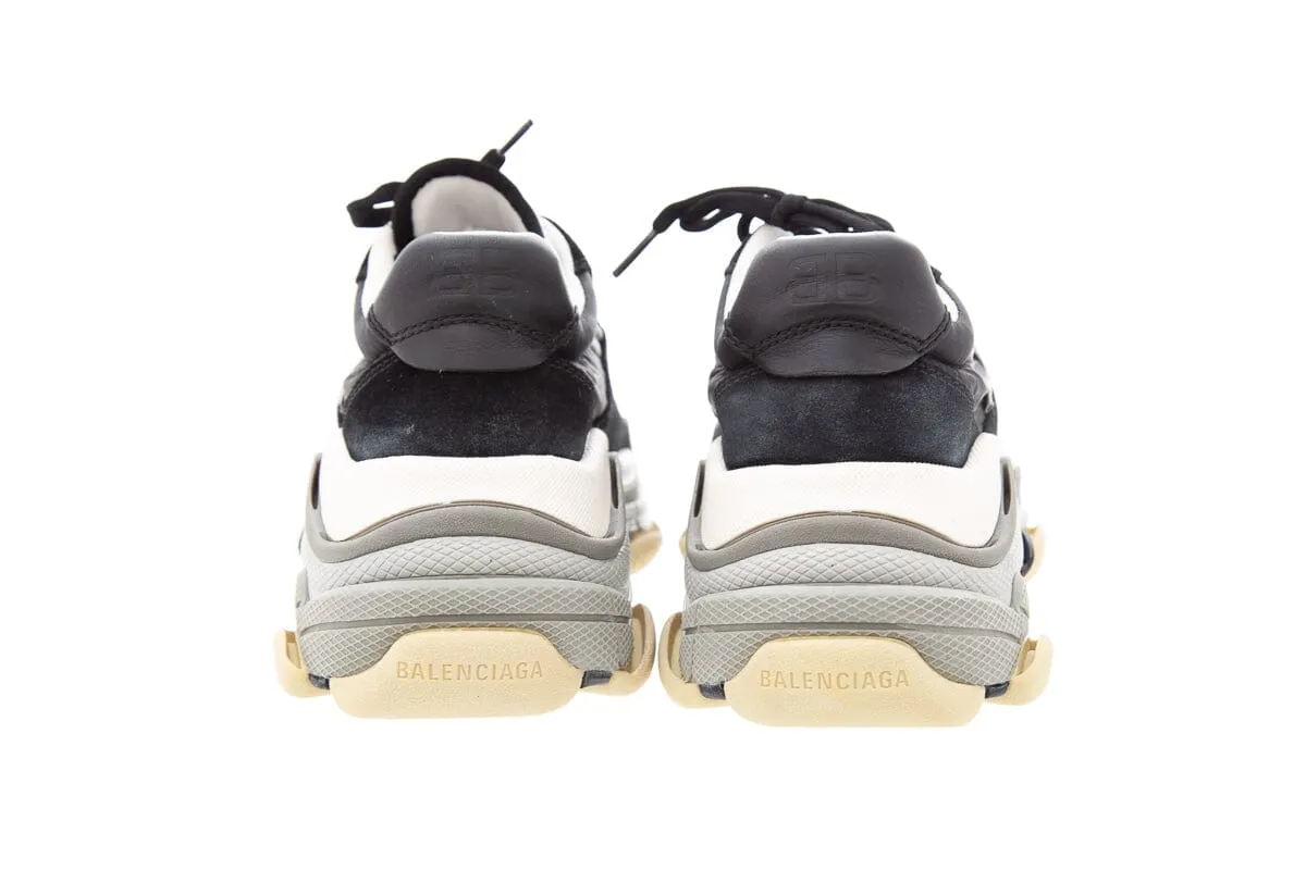 Balenciaga Black & Bordeaux Triple S Sneakers SZ 7 NWT