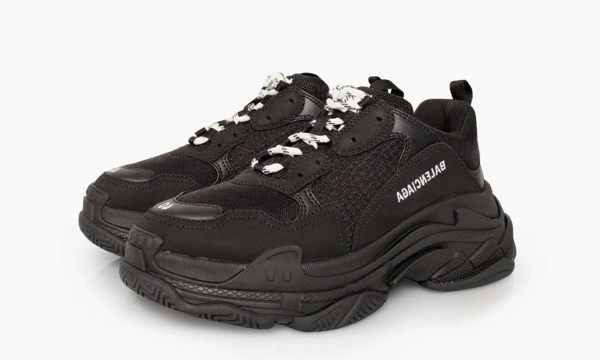 Balenciaga Triple S "Black White Laces"