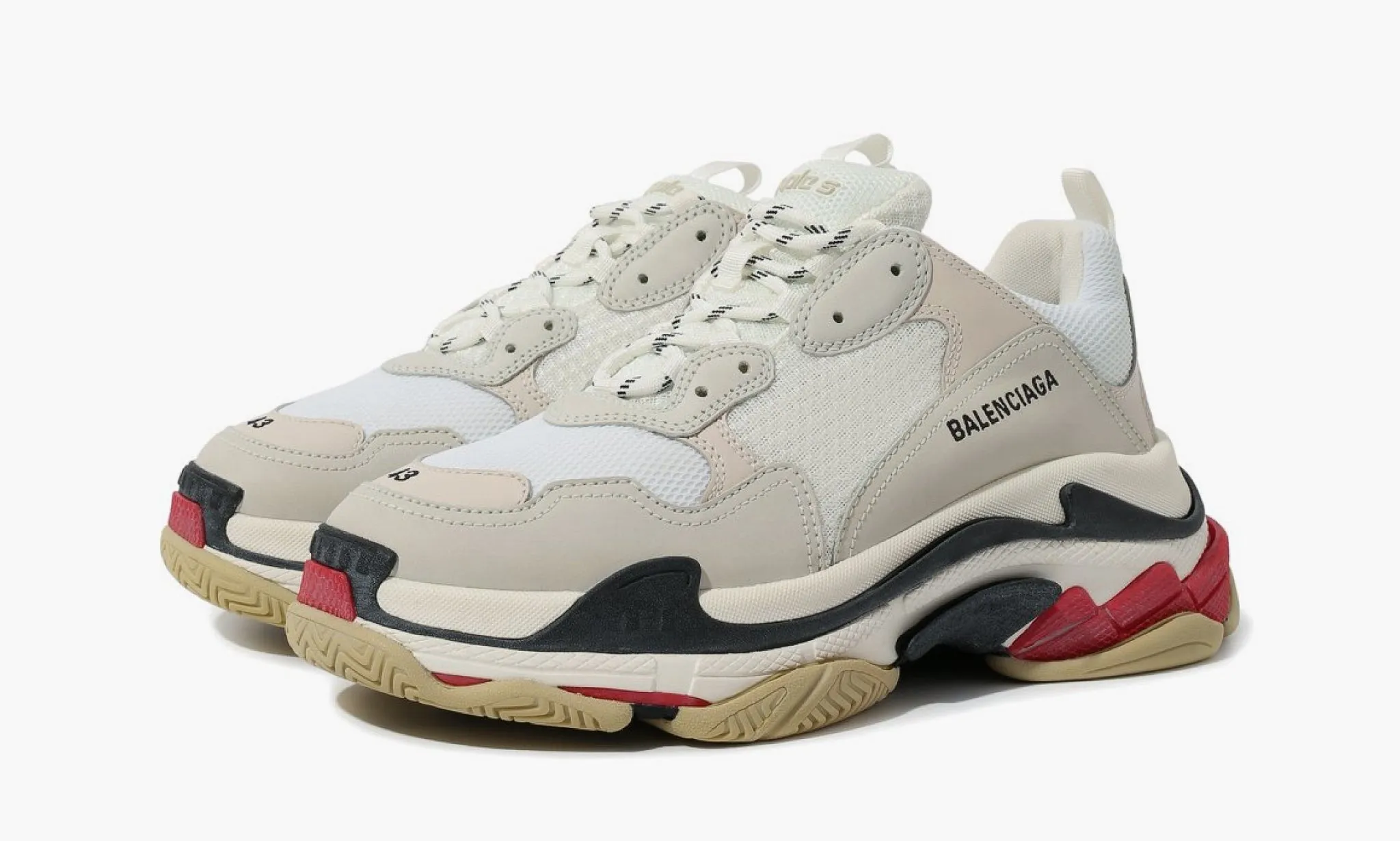 Balenciaga Triple S "White Black Red"