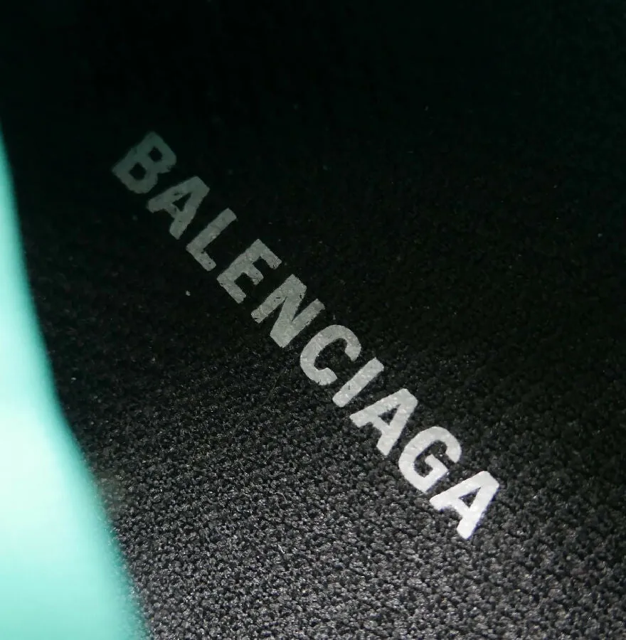 Balenciaga women's turquoise and grey Triple S Trainers