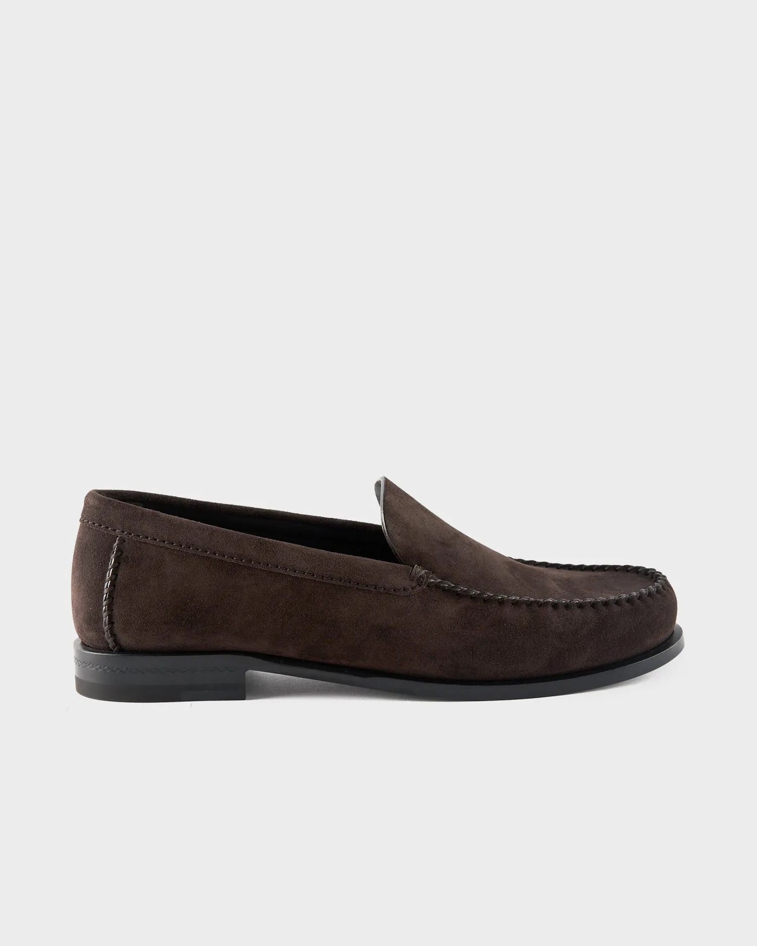 Brown Suede Boston Moccasins
