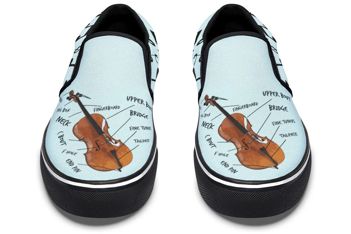Cello Diagram Slip-On Shoes