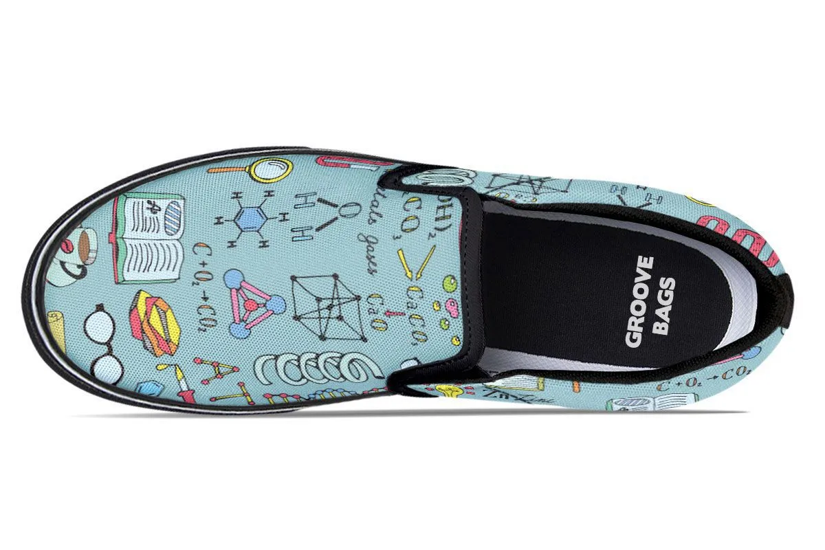 Chemist Pattern Slip-On Shoes
