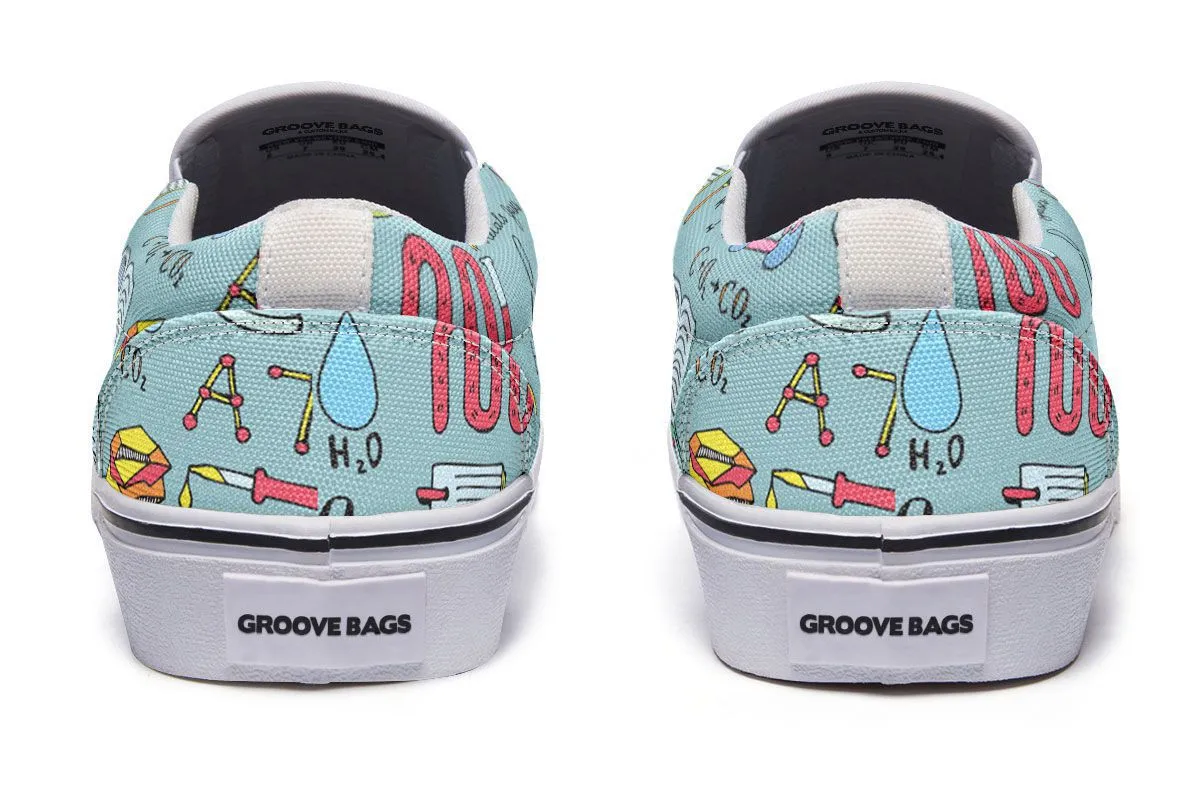 Chemist Pattern Slip-On Shoes