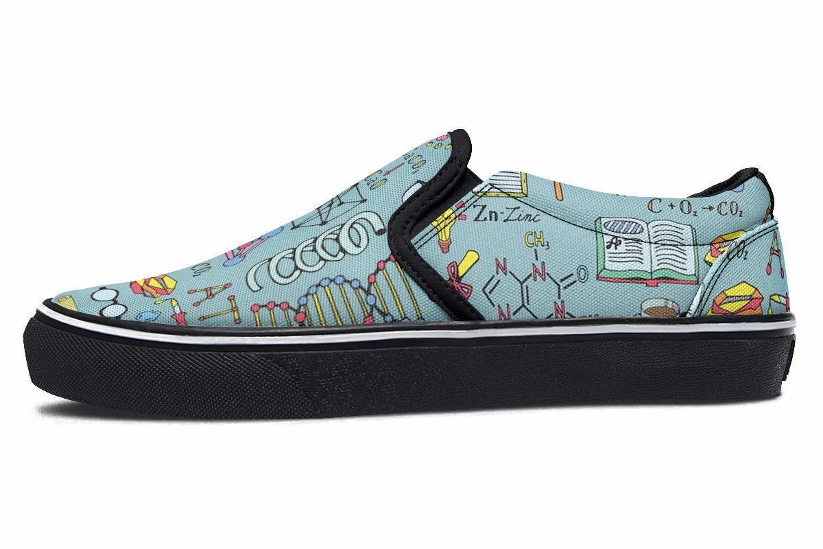 Chemist Pattern Slip-On Shoes