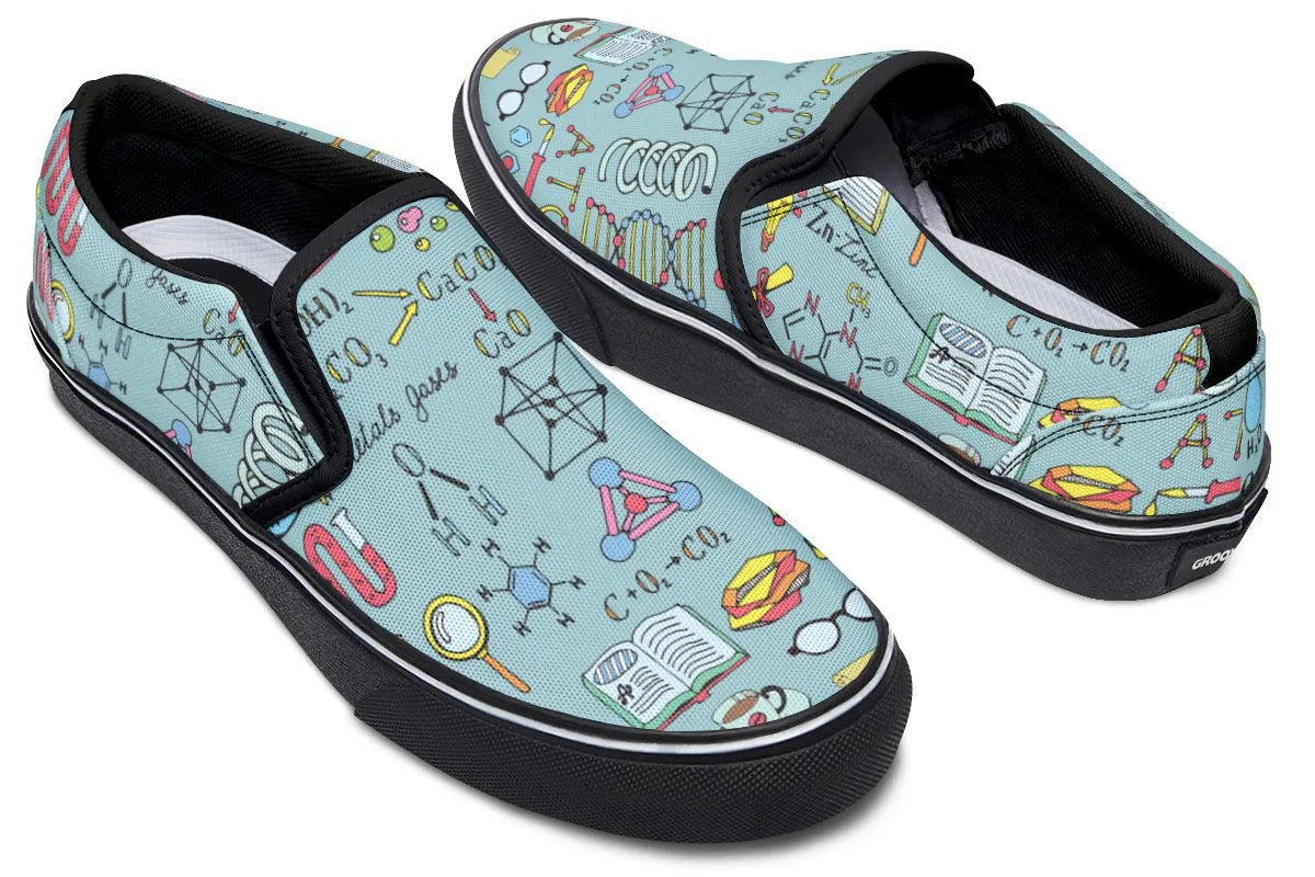 Chemist Pattern Slip-On Shoes