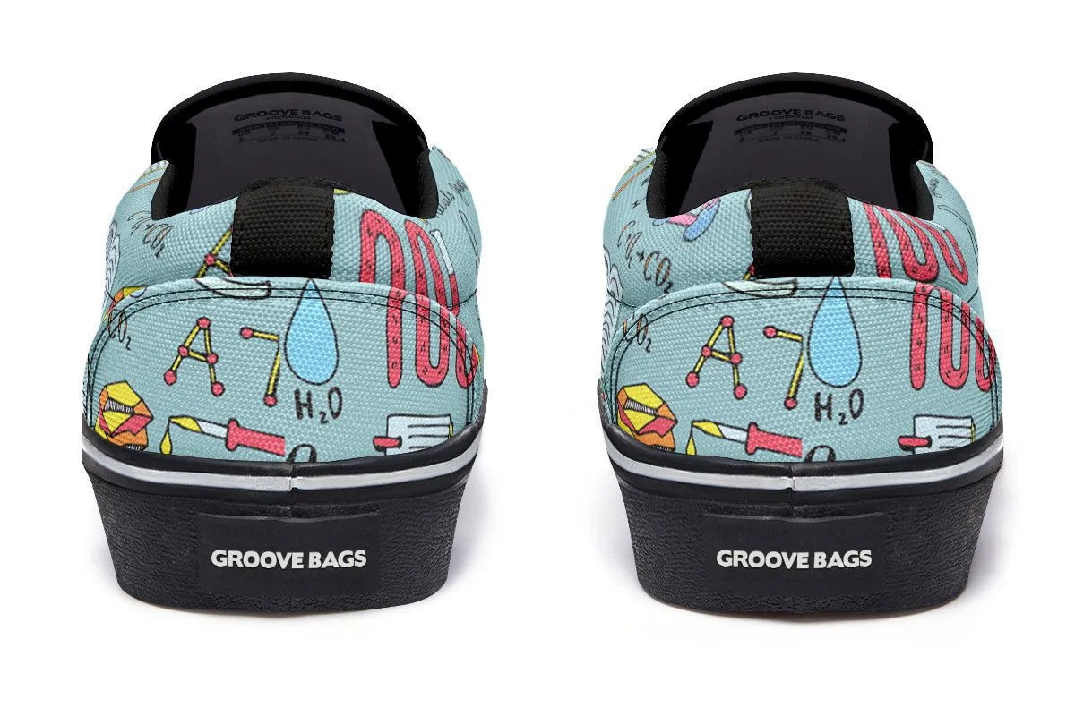 Chemist Pattern Slip-On Shoes
