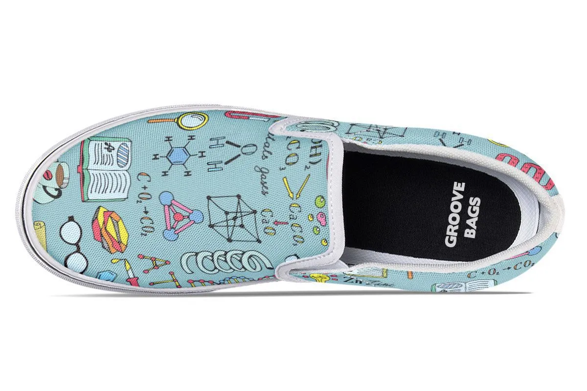 Chemist Pattern Slip-On Shoes