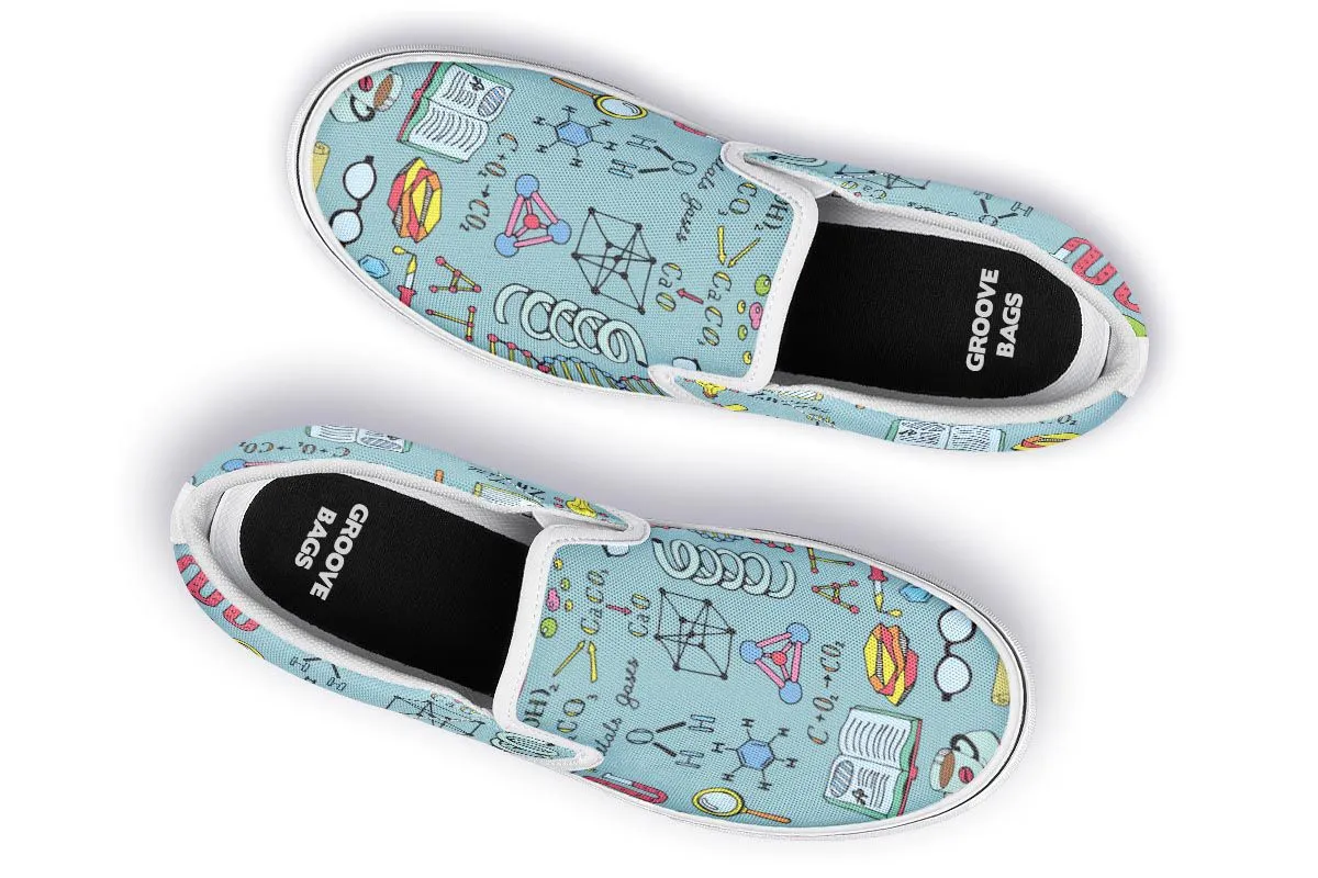 Chemist Pattern Slip-On Shoes