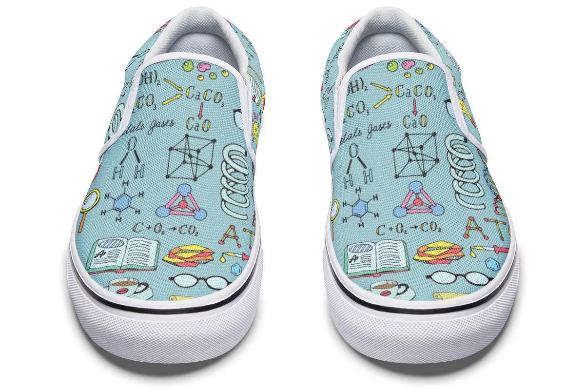 Chemist Pattern Slip-On Shoes