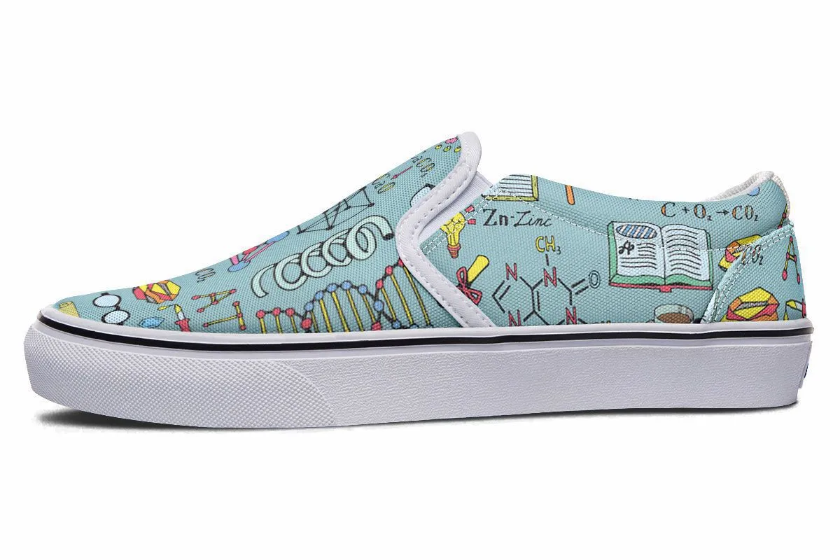 Chemist Pattern Slip-On Shoes