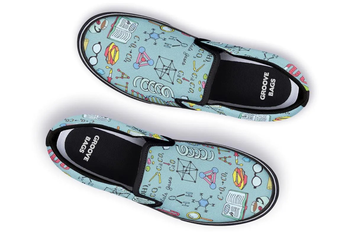Chemist Pattern Slip-On Shoes