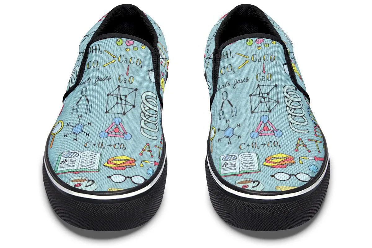Chemist Pattern Slip-On Shoes
