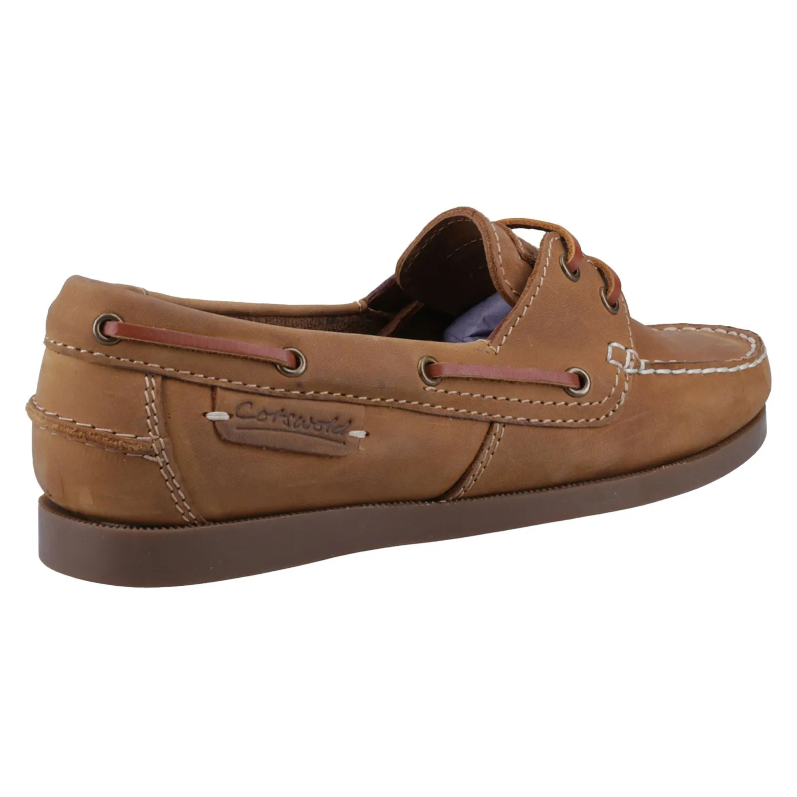 Cotswold Waterlane Leather Women's Camel Boat Shoes