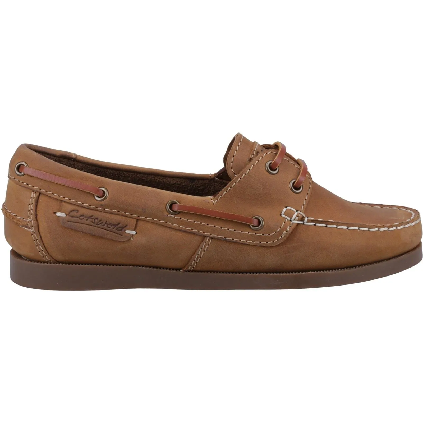 Cotswold Waterlane Leather Women's Camel Boat Shoes
