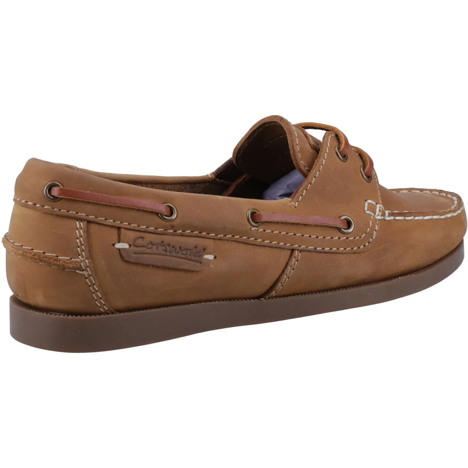 Cotswold Waterlane Leather Women's Camel Boat Shoes