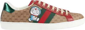 Doraemon x Gucci Ace Beige Monogram sneakers, beige