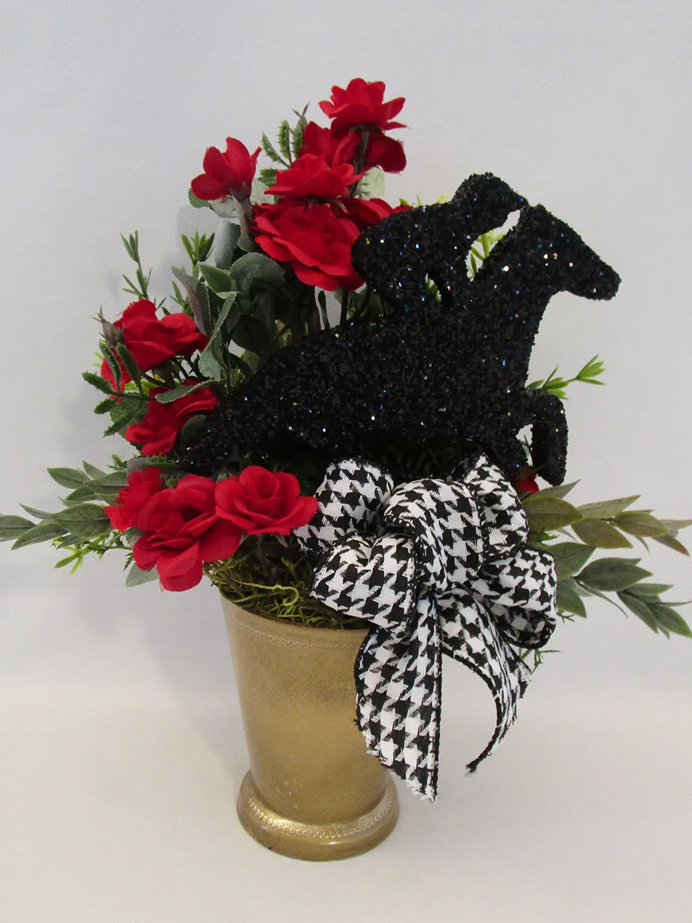Gold Mint Julep Floral Centerpiece