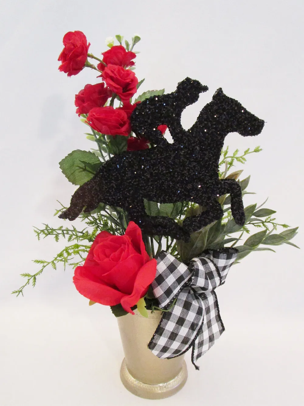 Gold Mint Julep Floral Centerpiece
