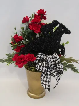 Gold Mint Julep Floral Centerpiece