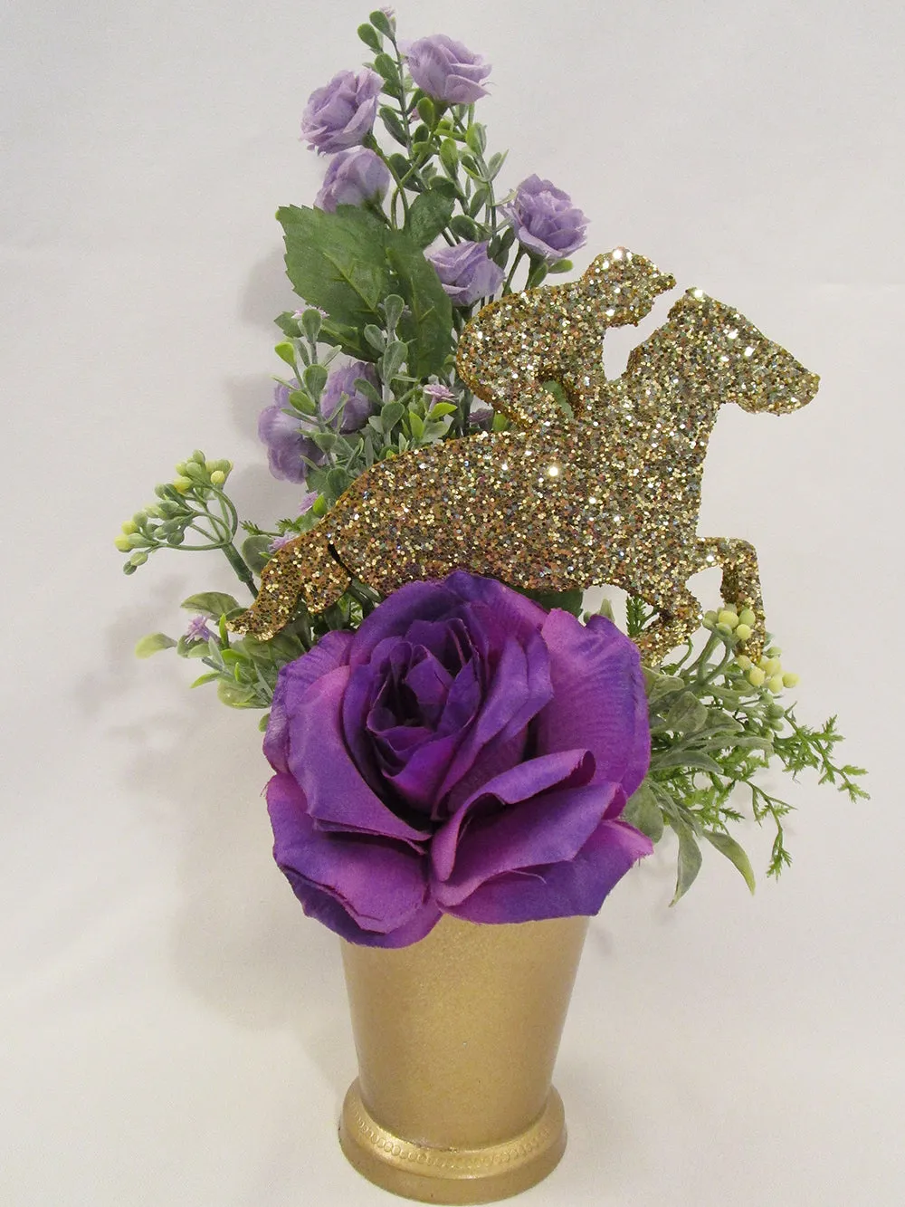 Gold Mint Julep Floral Centerpiece