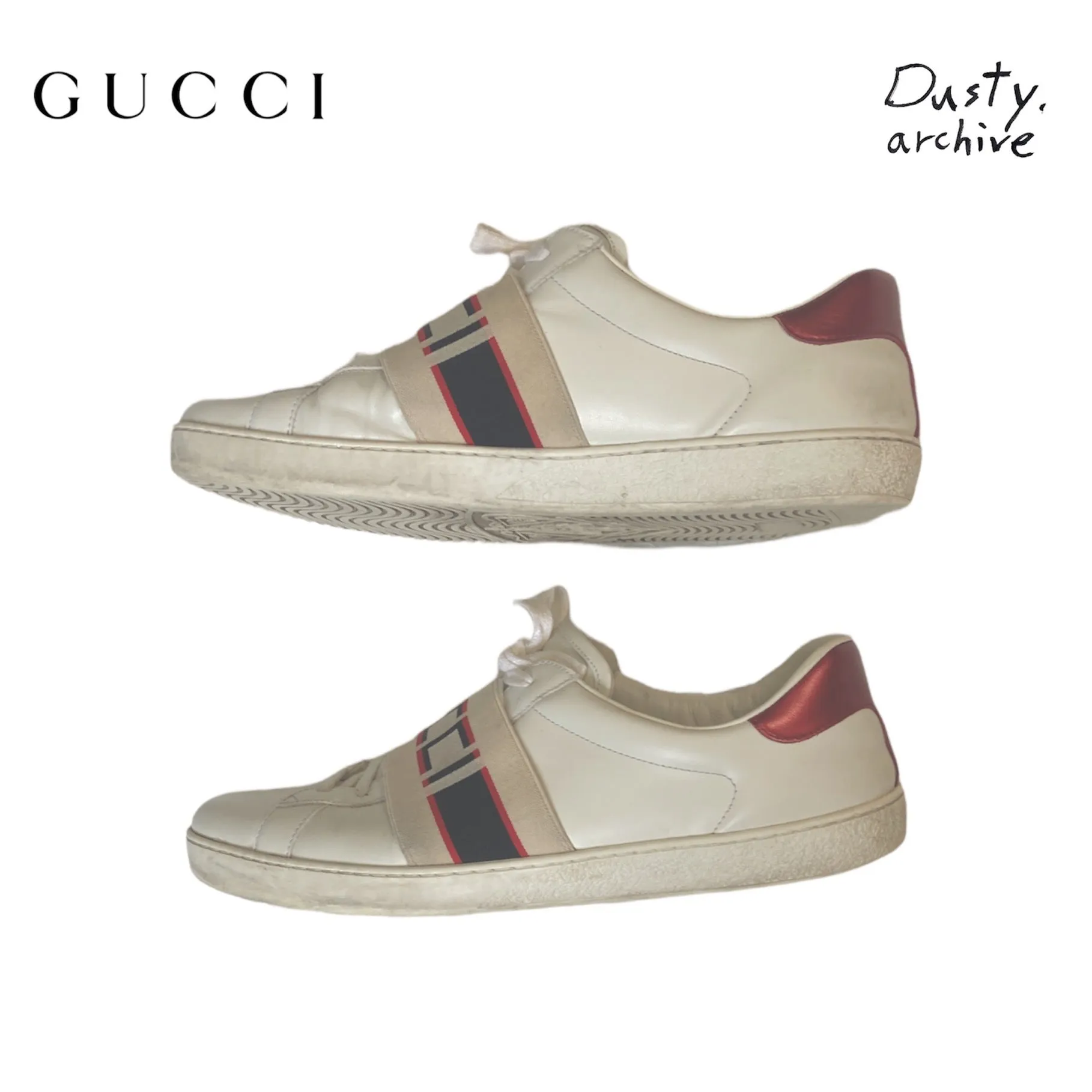 Gucci ace sneakers with gucci logo stripe 42