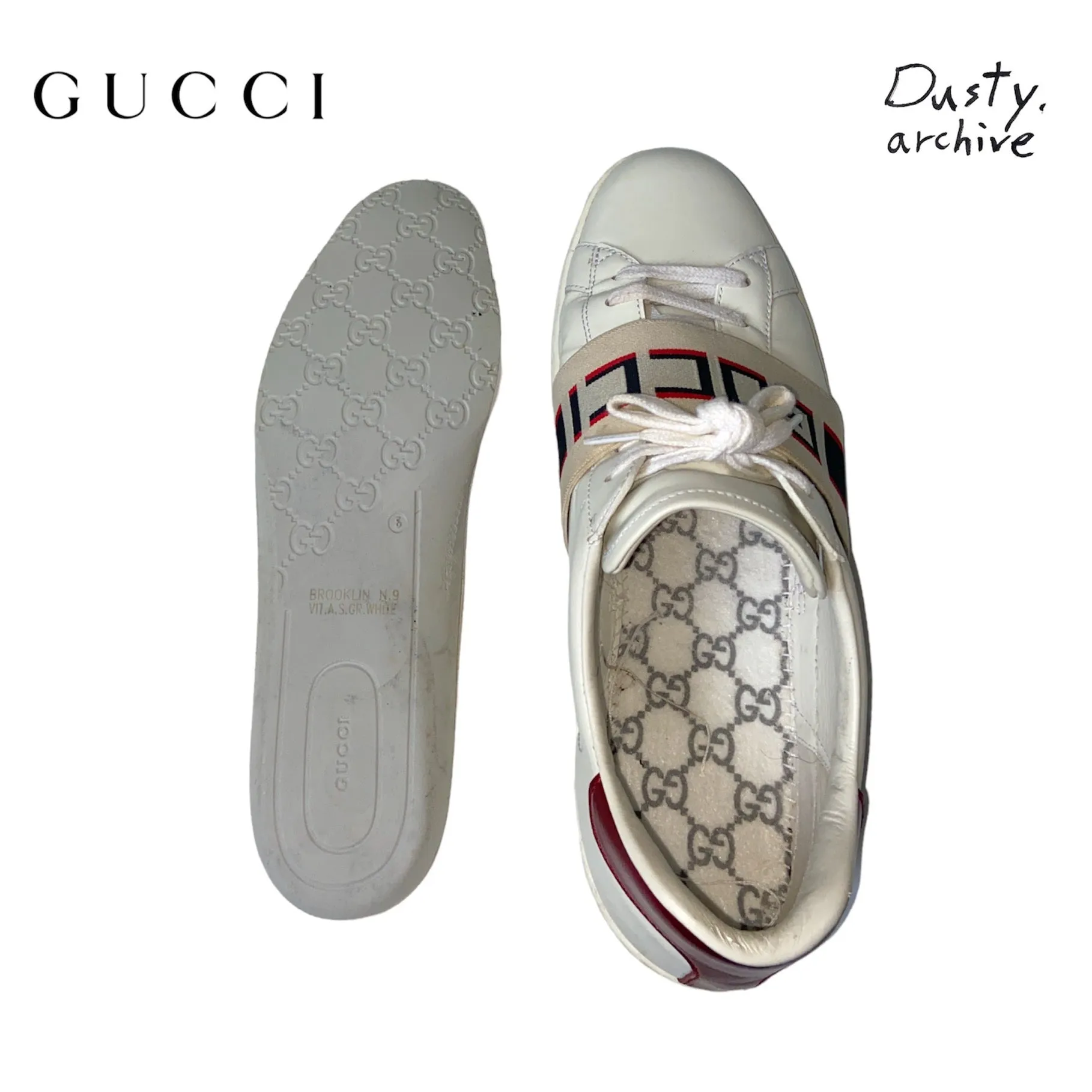 Gucci ace sneakers with gucci logo stripe 42