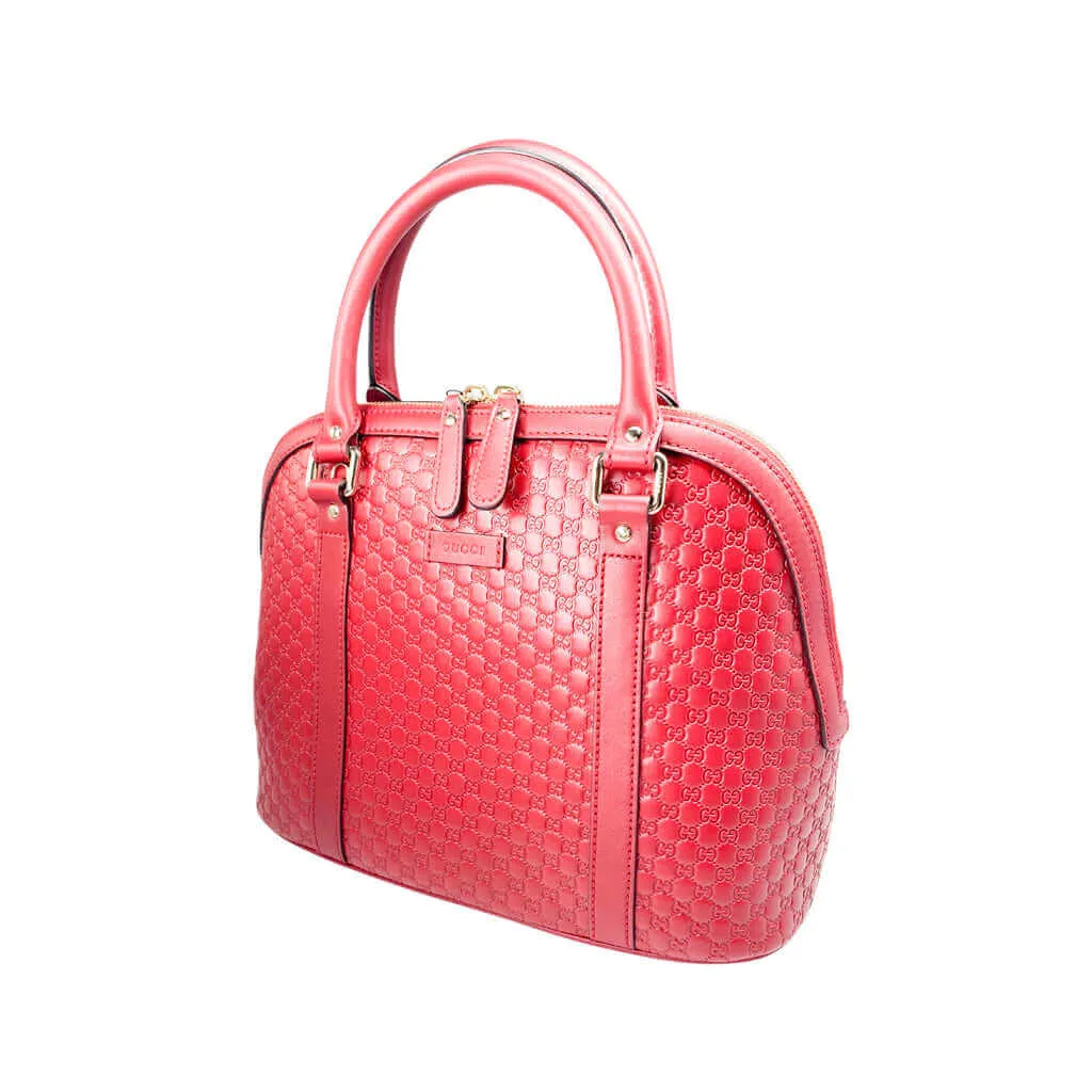 Gucci  Leather Top Handle Dome Bag