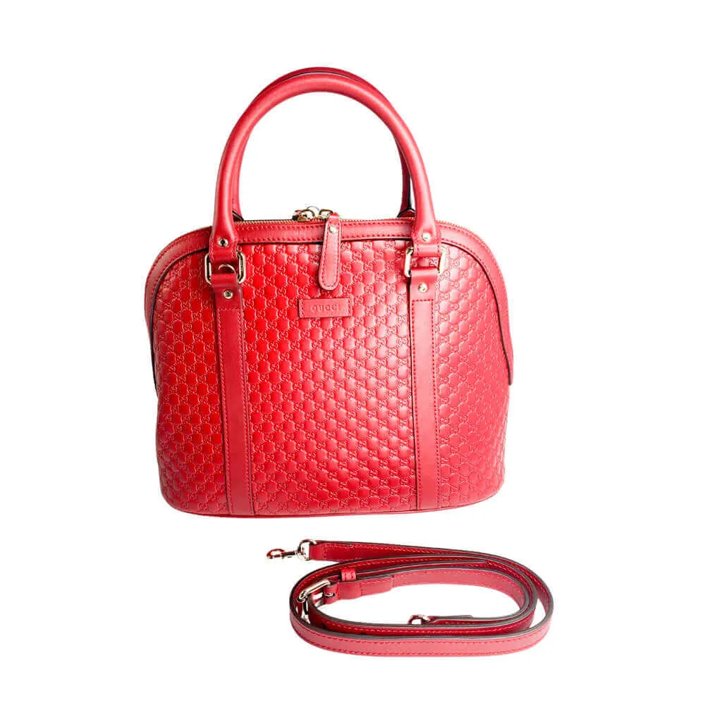 Gucci  Leather Top Handle Dome Bag
