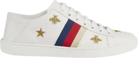 Gucci Wmns Ace Bees and Stars sneakers, white