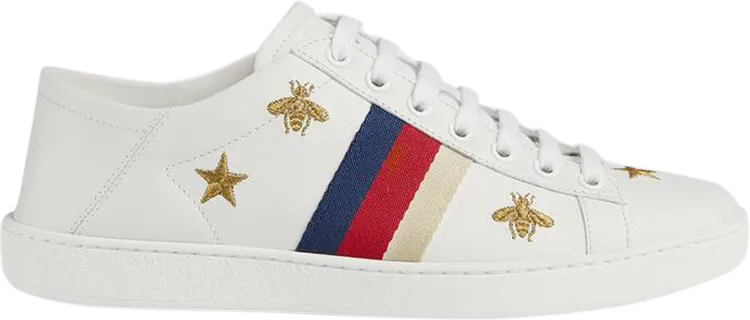 Gucci Wmns Ace Bees and Stars sneakers, white