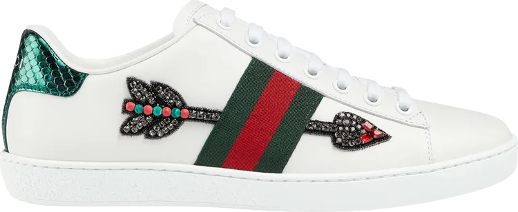 Gucci Wmns Ace Embroidered Arrow sneakers, white