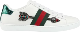 Gucci Wmns Ace Embroidered Arrow sneakers, white