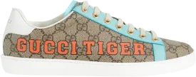 Gucci Wmns Ace GG Supreme Gucci Tiger Print Sneakers, Tan