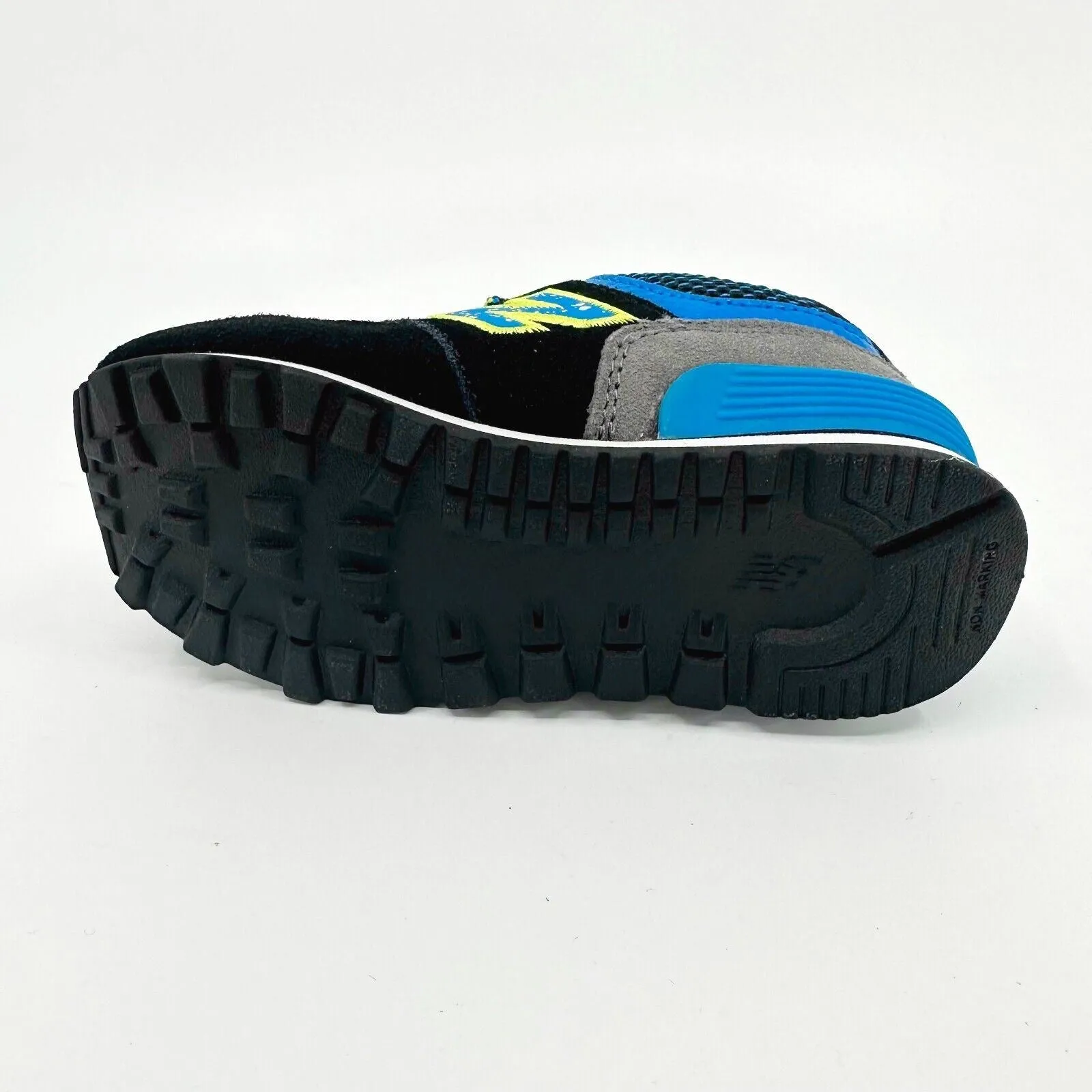 New Balance 574 Classics Black Blue Lime Infant Casual Sneakers KL57403I