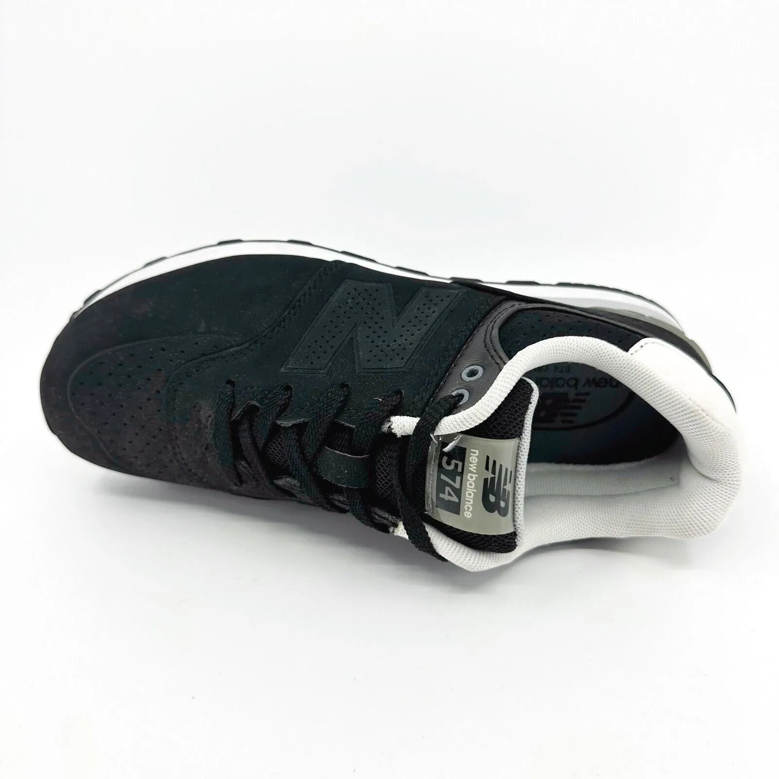 New Balance 574 Classics Black White Kids Size 5 Running Sneakers KL574A1G