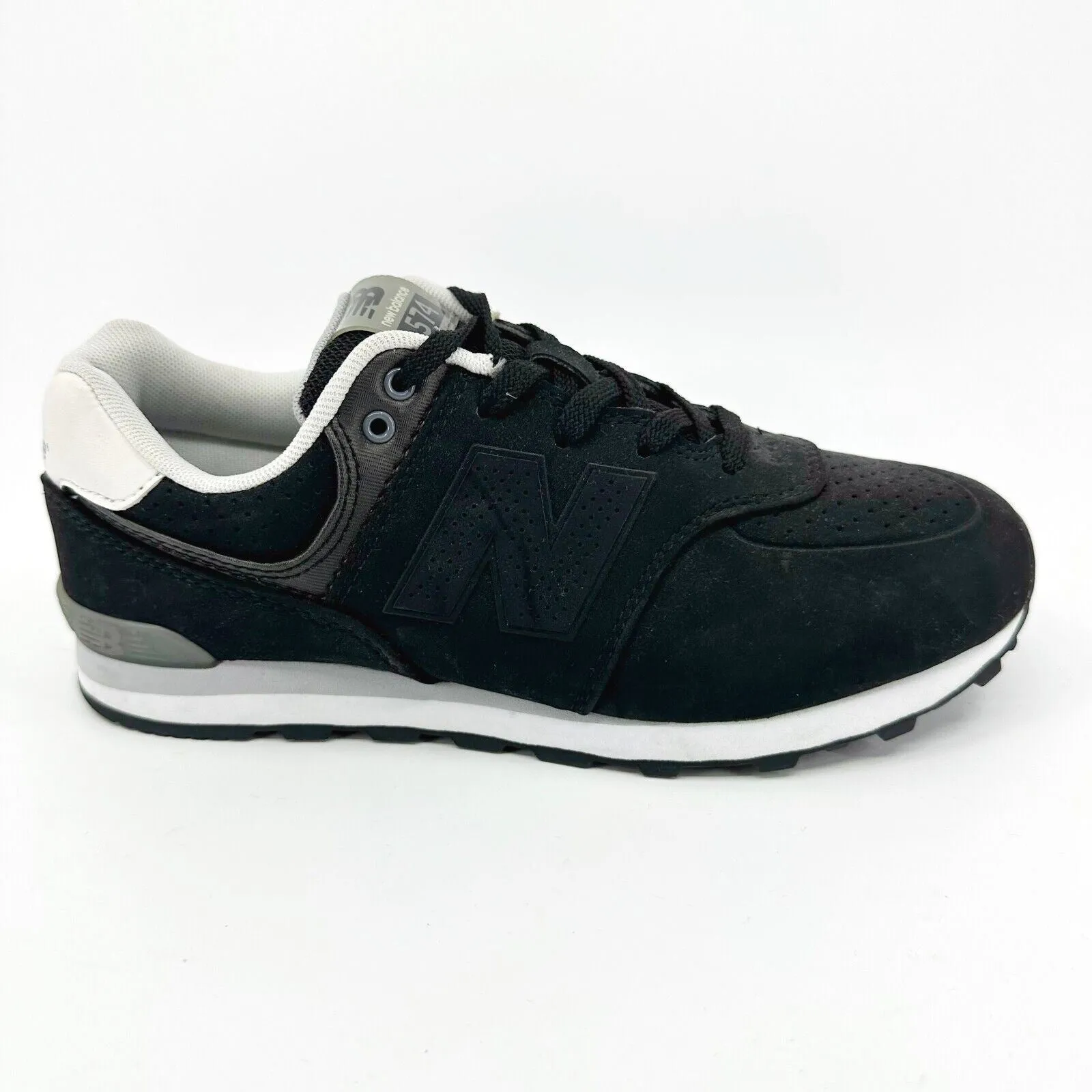 New Balance 574 Classics Black White Kids Size 5 Running Sneakers KL574A1G