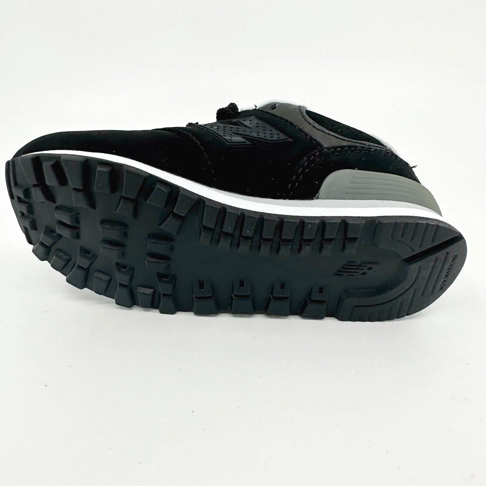 New Balance 574 Classics Black White Suede Infant Casual Sneakers KL574A1I