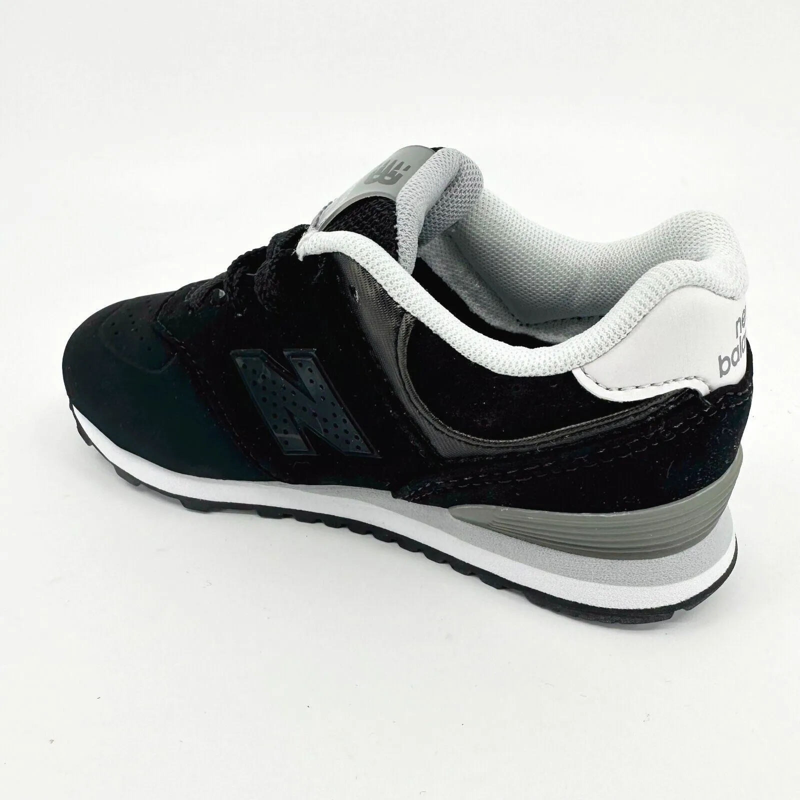 New Balance 574 Classics Black White Suede Infant Casual Sneakers KL574A1I