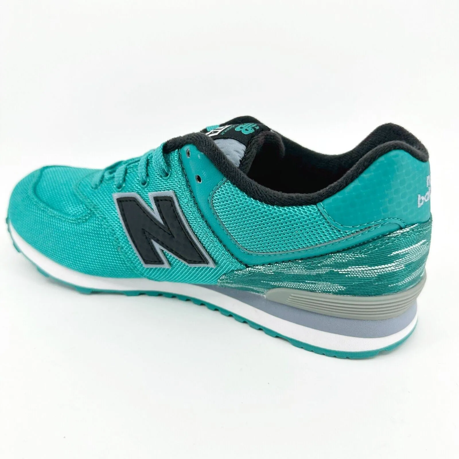 New Balance 574 Classics Green Teal Black Kids Running Sneakers KL574SDG