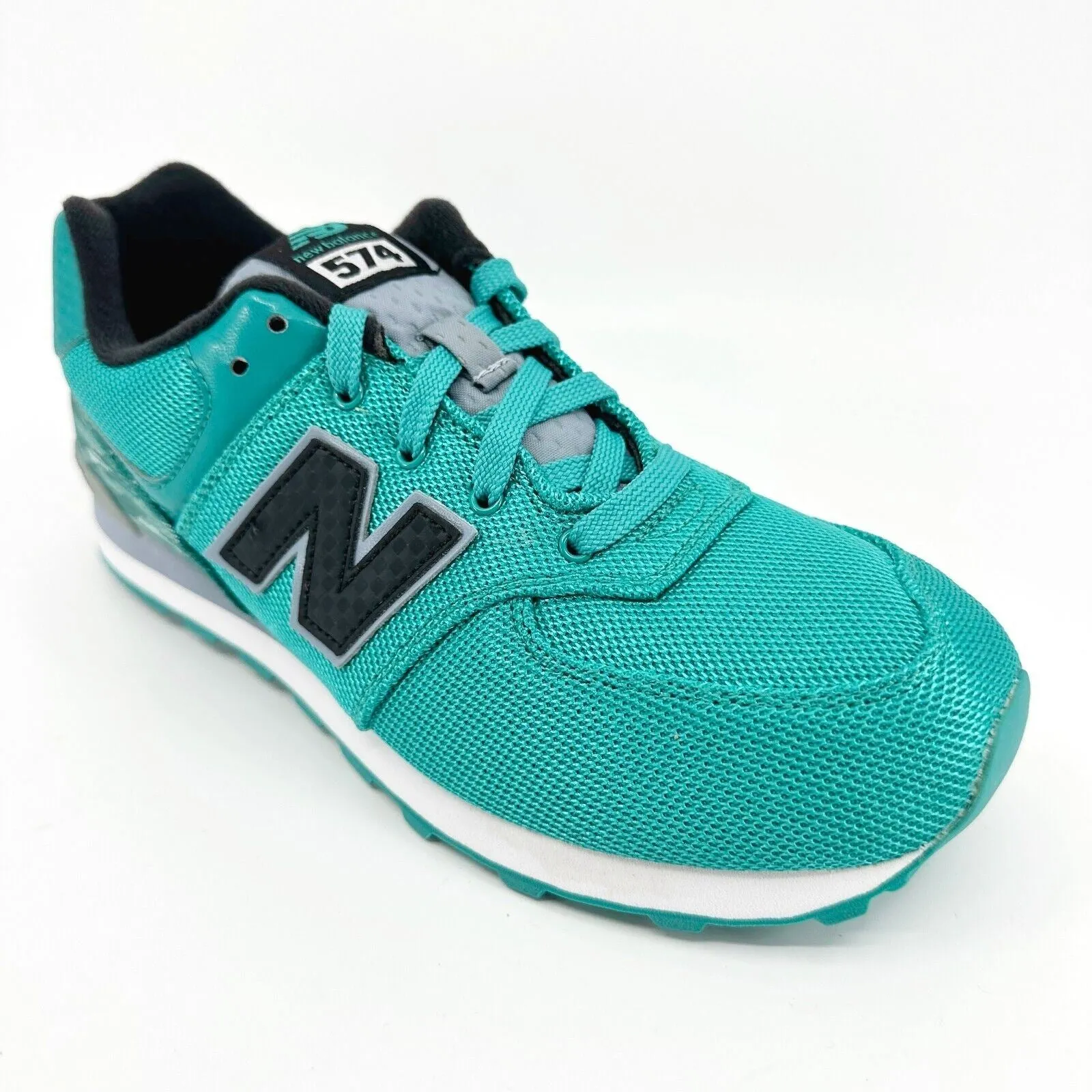 New Balance 574 Classics Green Teal Black Kids Running Sneakers KL574SDG