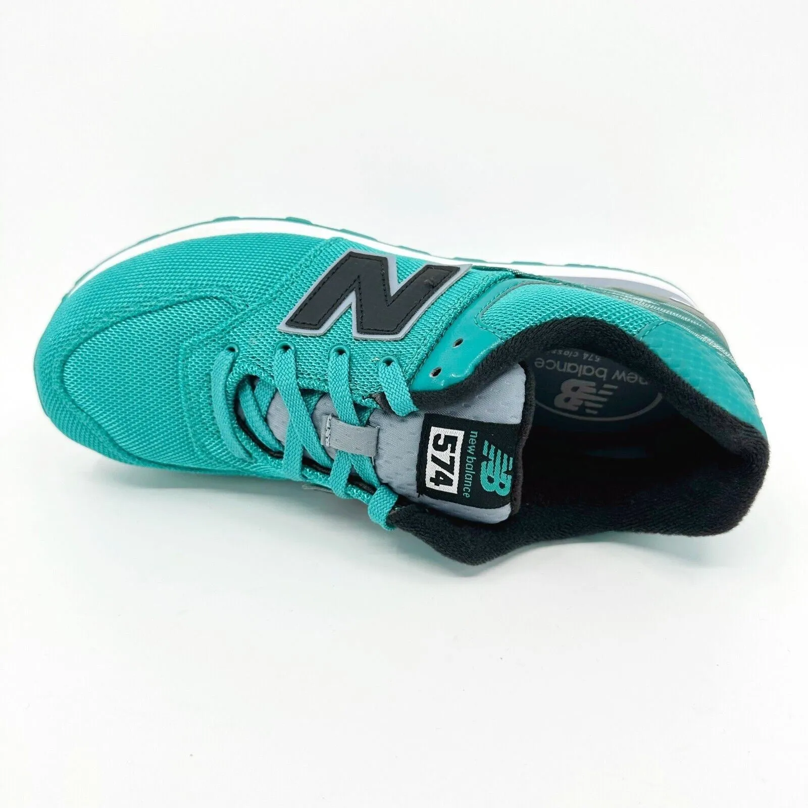 New Balance 574 Classics Green Teal Black Kids Running Sneakers KL574SDG