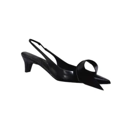 NULRE Leather Kitten Heel Sandals