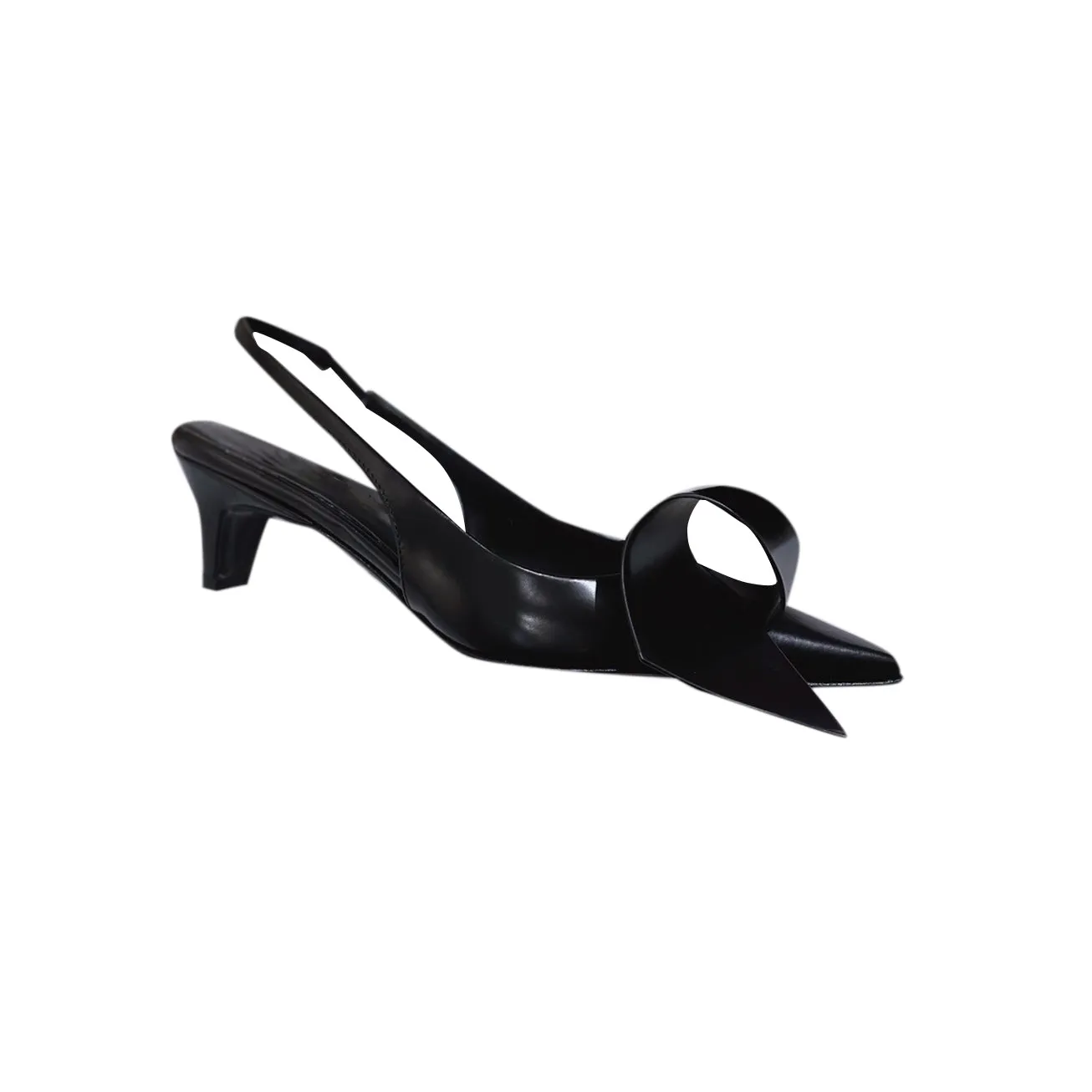 NULRE Leather Kitten Heel Sandals