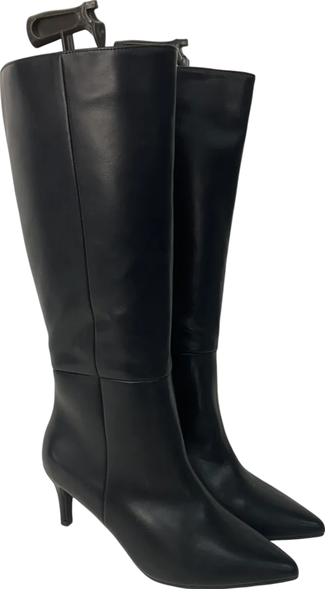 SimplyBe Black Kitten Heel Knee High Boots UK 7 EU 40 👠