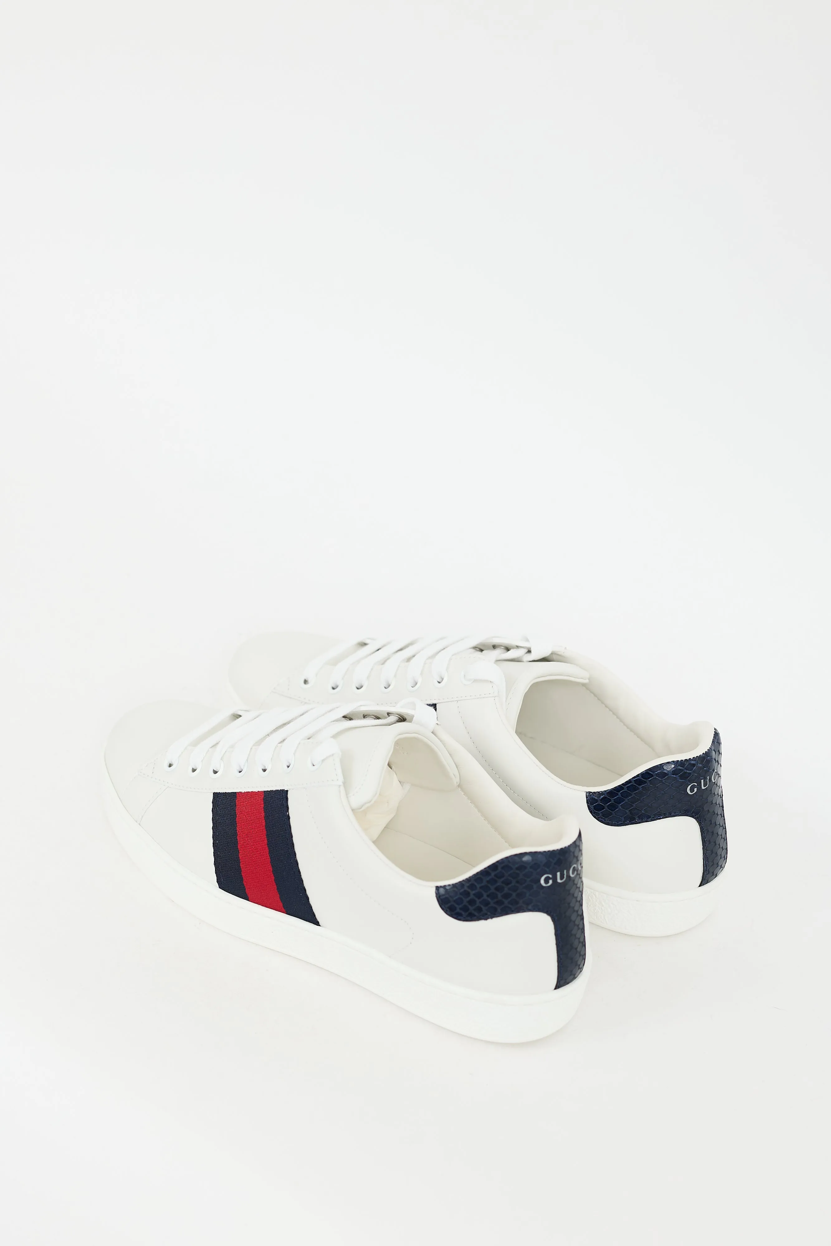 White & Multicolour Leather Ace Sneaker